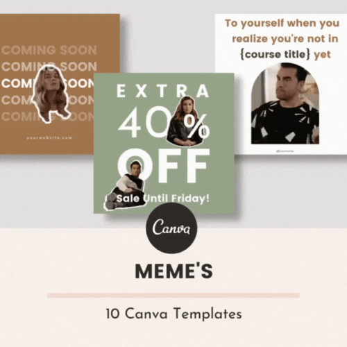 GIF Meme Instagram Templates (10+ Canva templates) - Ivory Mix